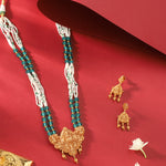 Load image into Gallery viewer, White Moti Pendant Set