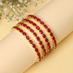 Load image into Gallery viewer, RUBY OVAL JADAU BANGLE