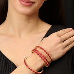 Load image into Gallery viewer, RUBY OVAL JADAU BANGLE