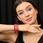 Load image into Gallery viewer, RUBY OVAL JADAU BANGLE