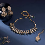 Load image into Gallery viewer, Enamel Kundan with Black Pearls