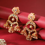 Load image into Gallery viewer, Red Kundan Earring