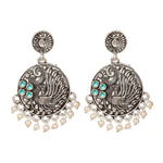 Load image into Gallery viewer, Peacock Dusk Danglers