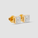 Load image into Gallery viewer, Illusion Princess Diamond Studs (Gold)