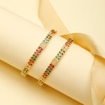 Load image into Gallery viewer, RUBY EMERALD BANGLE