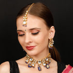 Load image into Gallery viewer, MULTI SAPPHIRE KUNDAN CHOKER
