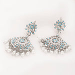 Load image into Gallery viewer, TURQUOISE PEARL DANGLERS