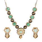 Load image into Gallery viewer, EMERALD OPEN POLKI SET