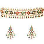 Load image into Gallery viewer, FLORAL GEMSTONE NECKLACE