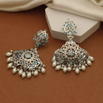 Load image into Gallery viewer, TURQUOISE PEARL DANGLERS