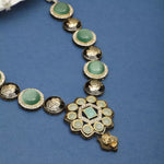 Load image into Gallery viewer, EMERALD OPEN POLKI SET