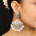 Load image into Gallery viewer, TURQUOISE PEARL DANGLERS