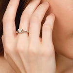 Load image into Gallery viewer, Triumphant Trillion Diamond Band (G VS2 / Rose Gold)