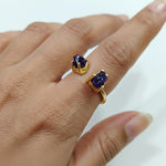 Load image into Gallery viewer, AMETHYST DUO RING