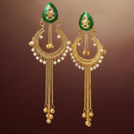 Load image into Gallery viewer, EMERALD DRAPE EARRINGS