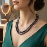 Load image into Gallery viewer, Obsidian Glow Pearl String