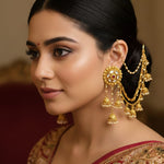Load image into Gallery viewer, KASHMIRI GOLD TONE EARRINGS