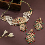 Load image into Gallery viewer, Jadau Choker With Drop Pendant

