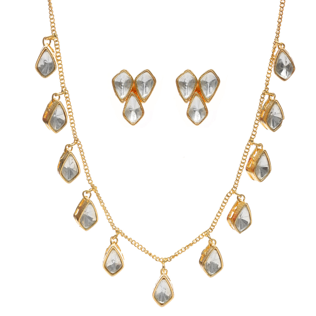 POLKI DEWDROP NECKLINE