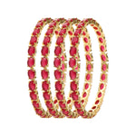 Load image into Gallery viewer, RUBY OVAL JADAU BANGLE