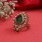 GREEN COCKTAIL RING