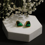 Load image into Gallery viewer, EMERALD MIST STUDS