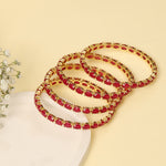 Load image into Gallery viewer, RUBY OVAL JADAU BANGLE