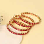 Load image into Gallery viewer, RUBY OVAL JADAU BANGLE
