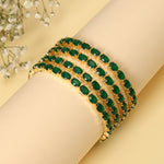 Load image into Gallery viewer, EMERALD OVAL JADAU BANGLE