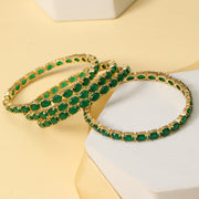 EMERALD OVAL JADAU BANGLE