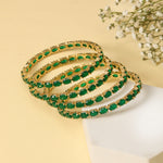 Load image into Gallery viewer, EMERALD OVAL JADAU BANGLE