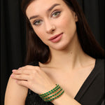 Load image into Gallery viewer, EMERALD OVAL JADAU BANGLE