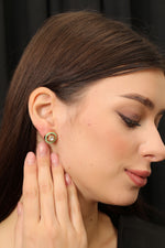 Load image into Gallery viewer, EMERALD ESSENCE STUDS