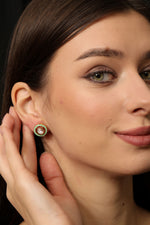 Load image into Gallery viewer, EMERALD ESSENCE STUDS