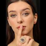 Load image into Gallery viewer, BLUE COCKTAIL RING