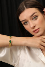 Load image into Gallery viewer, Golden Emerald Kada