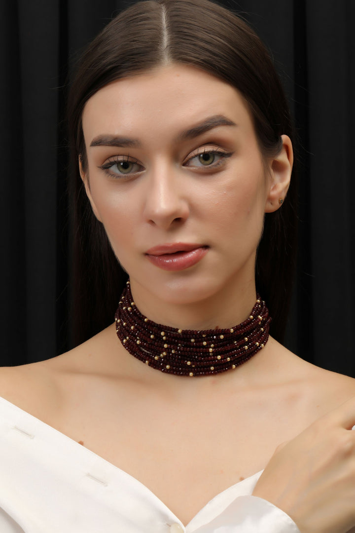 Ruby Bead Fusion Choker