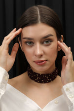 Load image into Gallery viewer, Ruby Bead Fusion Choker