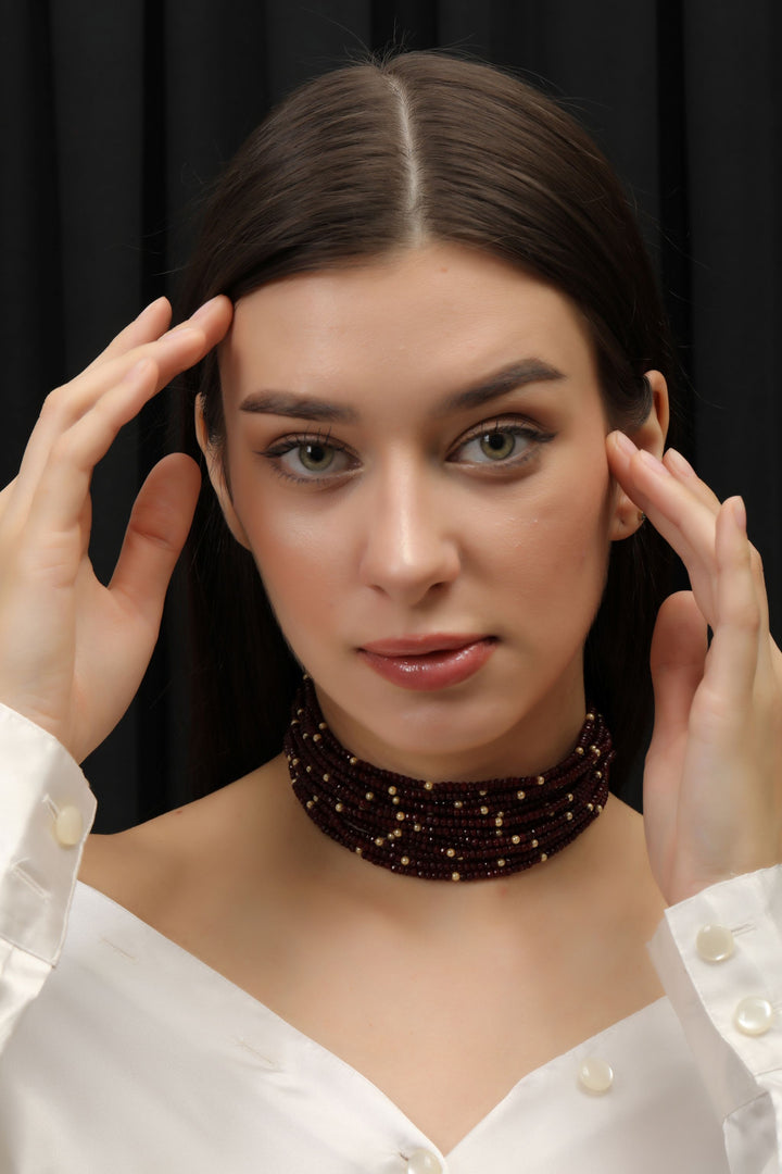 Ruby Bead Fusion Choker