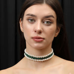 Load image into Gallery viewer, SCARLET GREEN PEARL CHOKER