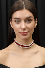 Load image into Gallery viewer, SCARLET GLOW PEARL CHOKER