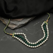 SCARLET GREEN PEARL CHOKER