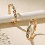 Load image into Gallery viewer, FLOWER MOTIFS BANGLE
