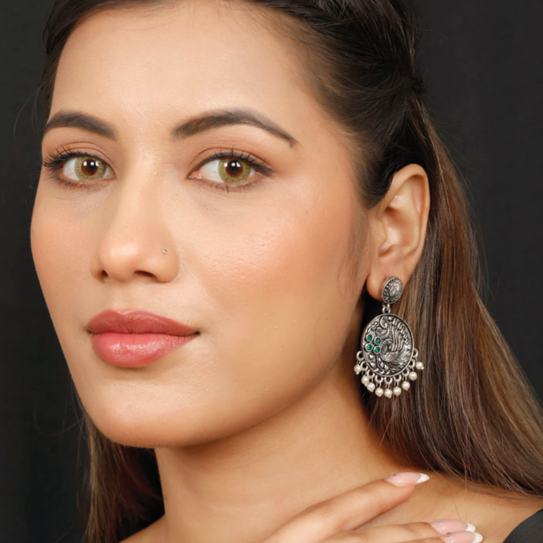 Peacock Dusk Danglers