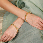 Load image into Gallery viewer, TRI COLOUR GEMSTONE BANGLES
