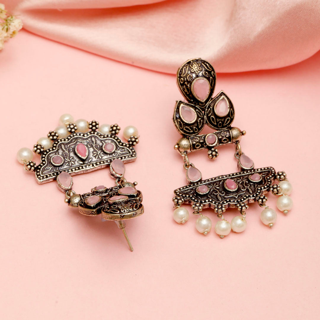 Pink Mist Danglers