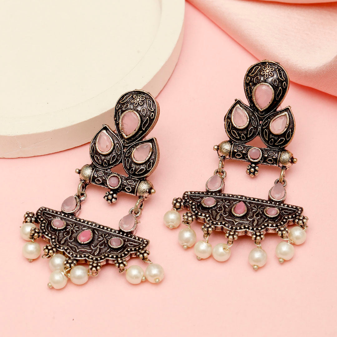 Pink Mist Danglers
