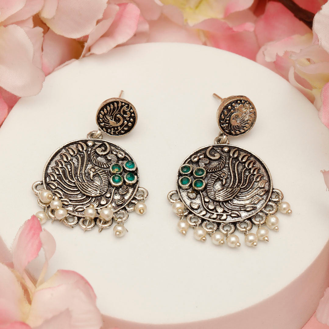 Peacock Dusk Danglers
