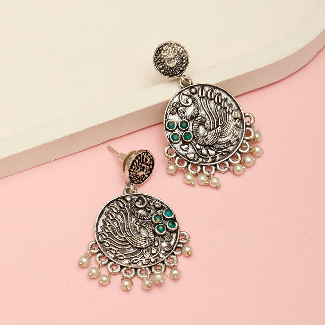 Peacock Dusk Danglers