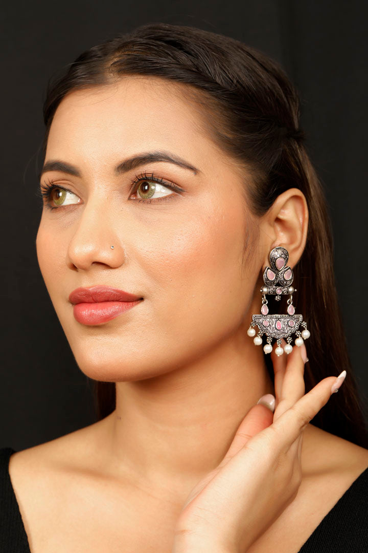 Pink Mist Danglers